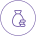 Bag of money icon